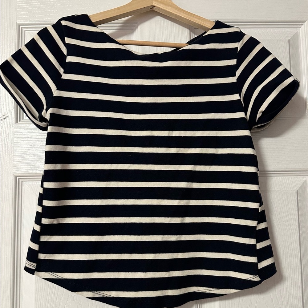 Zara shirt, navy blue and white